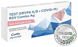 Szybki test kombinowany na obecność antygenów grypy A/B+COVID-19/RSV - Diather Diagnostics & Therapy Test Grypa A/B + COVID-19/RSV Combo Ag — Zdjęcie N1