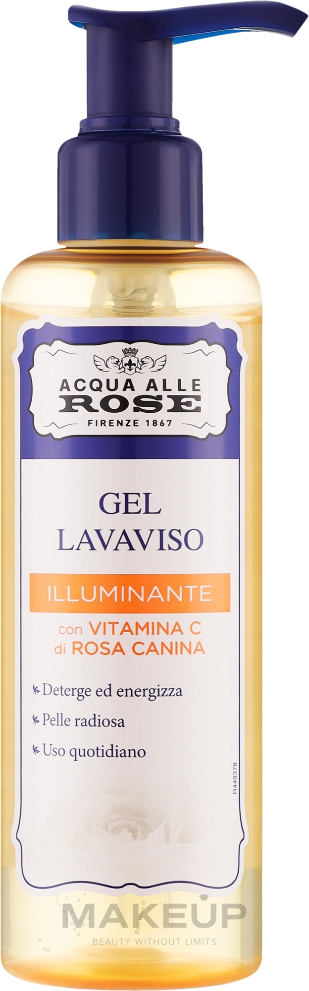 Rozjaśniający żel do mycia twarzy z witaminą C - Roberts Acqua alle Rose Gel Lavaviso Illuminante con Vitamina C — Zdjęcie 200 ml