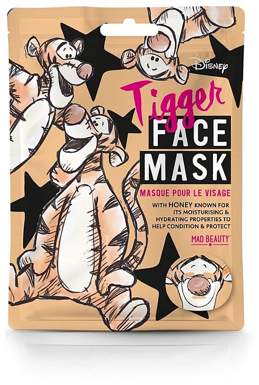 Nawilżająca maska w płachcie do twarzy - Mad Beauty Disney Tigger Face Masks — Zdjęcie N1