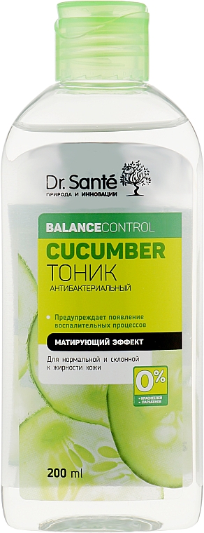 Ogórkowy tonik antybakteryjny - Dr Sante Cucumber Balance Control — Zdjęcie N1