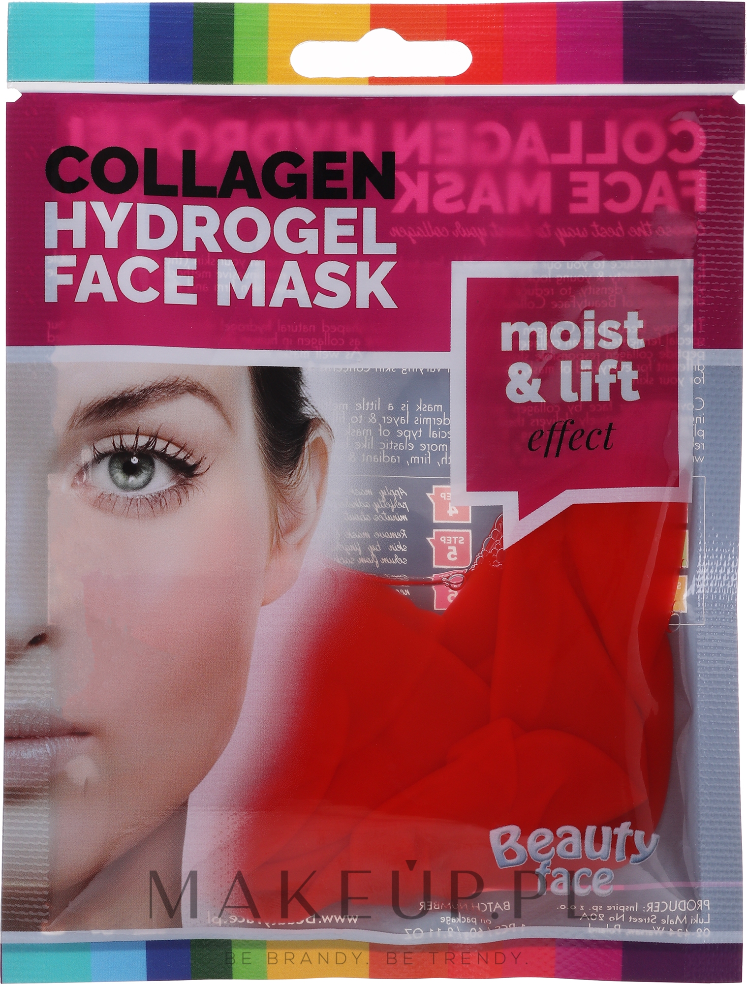 Maska kolagenowa z czerwonym winem - Beauty Face Collagen Hydrogel Mask — Zdjęcie 60 g