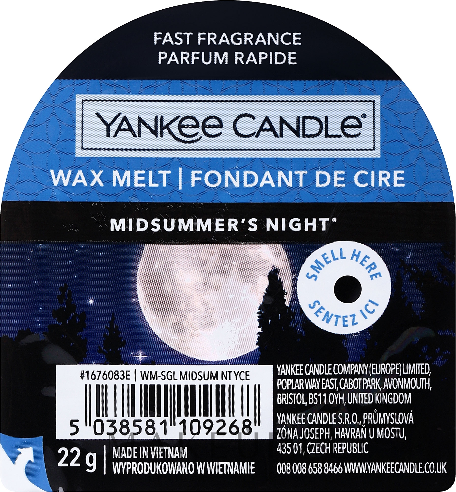 Wosk zapachowy - Yankee Candle Midsummer's Night Wax Melt — Zdjęcie 22 g