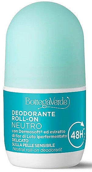 Dezodorant w kulce z hiperfermentowanym ekstraktem z kwiatu lotosu - Bottega Verde 48H Roll-On Deodorant With Dermosoft And Hyperfermented Lotus Blossom Extract — Zdjęcie N1