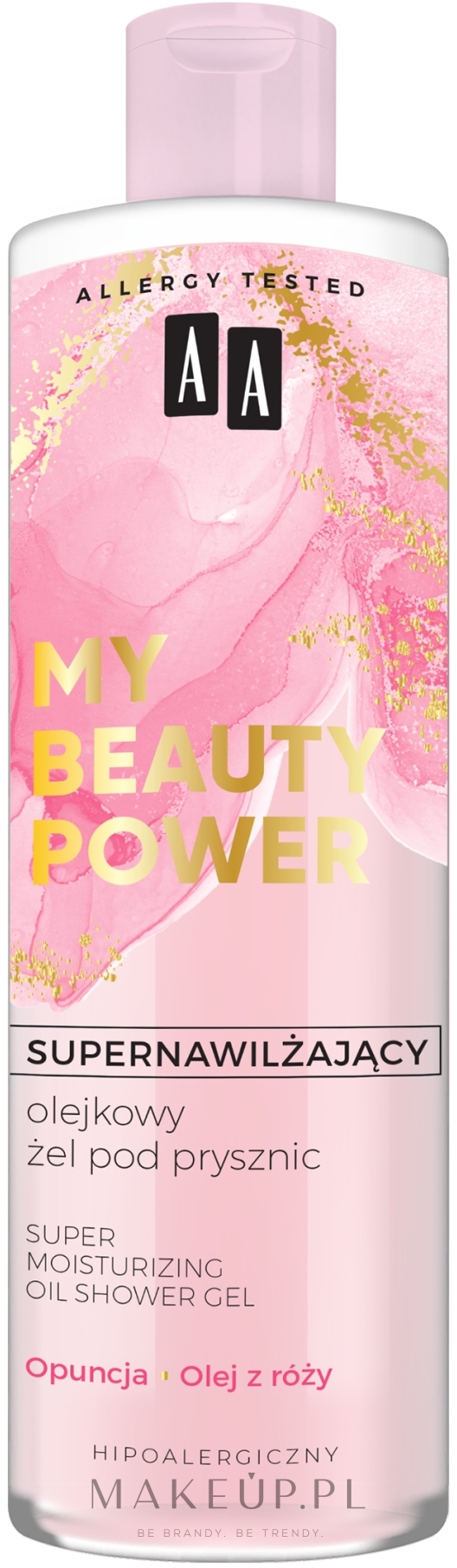 Supernawilżający olejkowy żel pod prysznic Opuncja i olej z róży - AA My Beauty Power  — Zdjęcie 400 ml