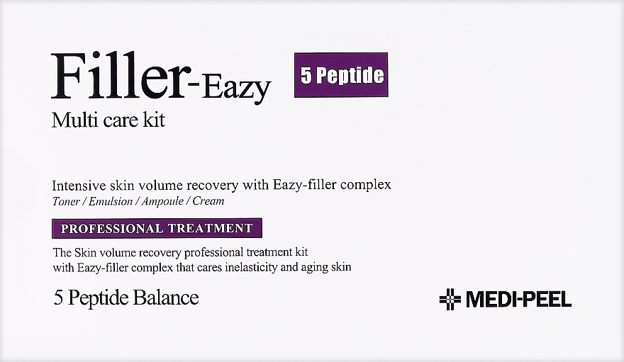 Zestaw - MEDIPEEL Eazy Filler Multi Care Kit (ton/30ml + emuls/30ml + amp/30ml + cr/50ml) — Zdjęcie N1