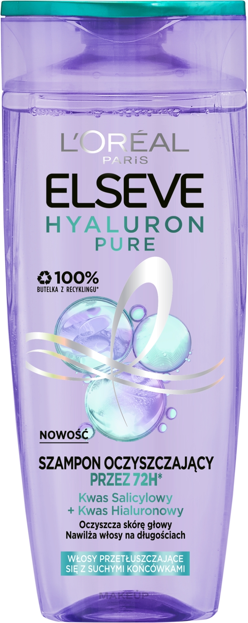 Szampon do włosów - L'Oreal Paris Elseve Hyaluron Pure Shampoo  — Zdjęcie 400 ml