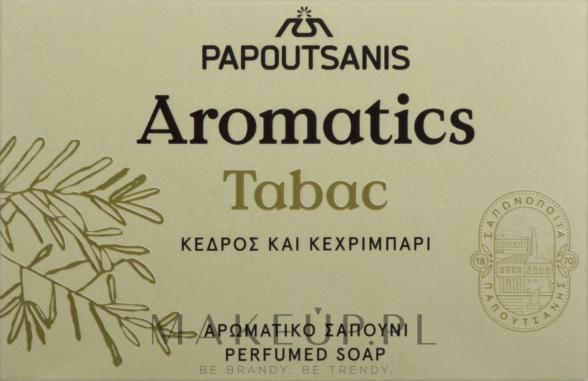Mydło perfumowane Tytoń - Papoutsanis Aromatics Bar Soap — Zdjęcie 100 g
