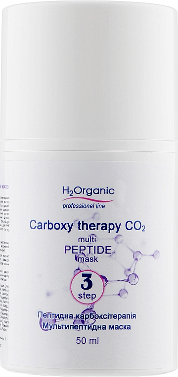 Zestaw Karboksyterapia peptydowa - H2Organic Carboxy Therapy CO2 Peptide (gel/50ml + gel/50ml + mask/50ml) — Zdjęcie N6