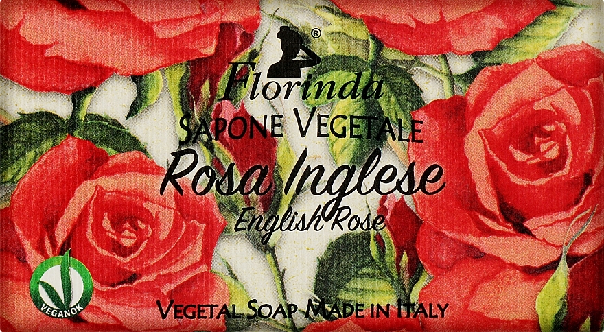 Naturalne mydło w kostce Angielska róża - Florinda Sapone Vegetale English Rose — Zdjęcie N1