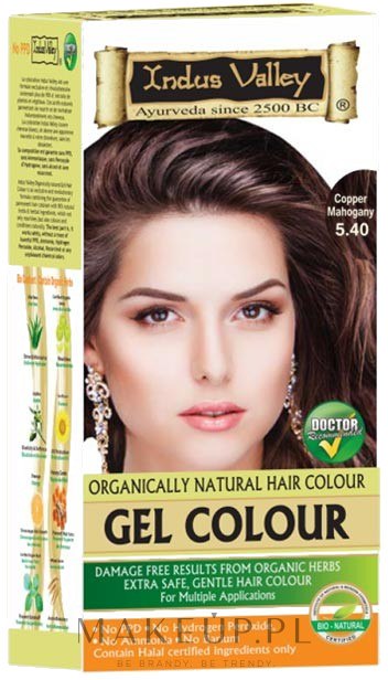 Żelowa Farba do włosów - Indus Valley Gel Colour — Zdjęcie 5.40 - Copper Mahogany