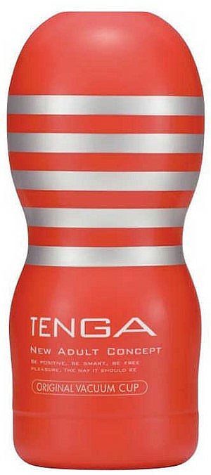 Jednorazowy masturbator próżniowy, czerwony - Tenga Original Vacuum Cup Medium — Zdjęcie N1