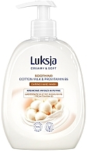 Kup Kremowe mydło w płynie z łagodzącym mleczkiem bawełnianym i prowitaminą B5 - Luksja Creamy Cotton Milk & Provitamine B5