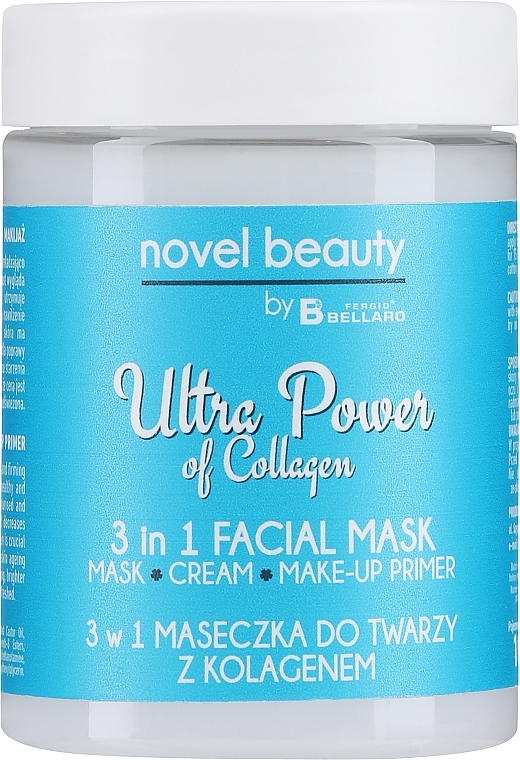 3 w 1 maseczka do twarzy z kolagenem - Fergio Bellaro Novel Beauty Ultra Power Facial Mask — Zdjęcie N1