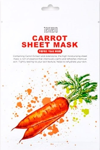 Maska w płachcie z ekstraktem z marchwi - Tenzero Carrot Sheet Mask — Zdjęcie N1