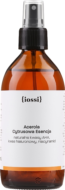 Acerola. Cytrusowa Esencja z kwasami AHA, kwasem hialuronowym i niacynamidem - Iossi — Zdjęcie N1