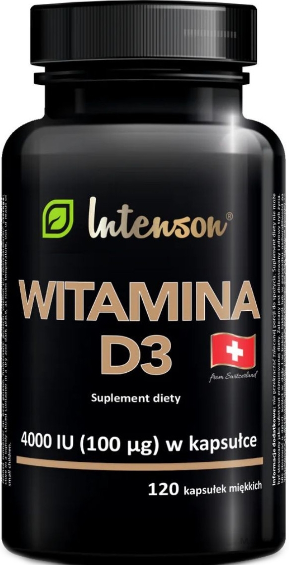 Witamina D3 4000 IU - Intenson Vitamin D3 — Zdjęcie 120 szt.