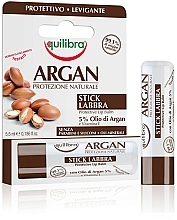 Arganowy balsam do ust w sztyfcie - Equilibra Argan Protective Lip Balm — Zdjęcie N1