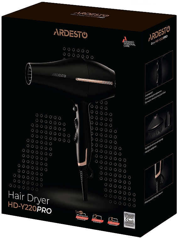 Suszarka do włosów - Ardesto HD-Y220PRO — Zdjęcie N5