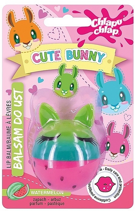 Błyszczyk do ust Cute Bunny, arbuzowy - Chlapu Chlap Cute Bunny Watermelon — Zdjęcie N1