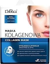 Maska kolagenowa na tkaninie Wygładza i liftinguje - L'biotica — Zdjęcie N1