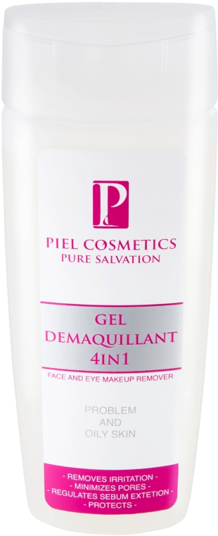 Żel ze świetlikiem do demakijażu zmęczonych oczu - Piel cosmetics Pure Salvation Gel Demaquillant 4in1 Face And Eye Makeup Remover — Zdjęcie N1