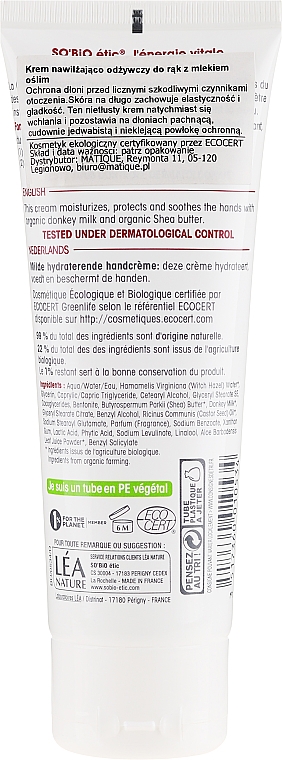 Nawilżający krem do rąk - So'Bio Etic Mon Lait d'Anesse Moisturizing Hand Cream — Zdjęcie N2