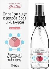 WYPRZEDAŻ Odświeżający spray do twarzy z wodą różaną i hialuronem - Zoya Goes Rose Water & Hyaluronic Facial Spray * — Zdjęcie N2