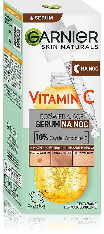 PRZECENA! Serum do twarzy na noc z witaminą C - Garnier Skin Naturals Vitamin C Serum * — Zdjęcie N5