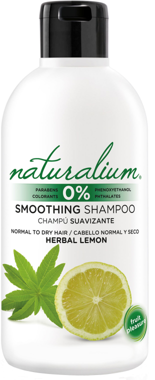 Wygładzający szampon do włosów normalnych i suchych z wyciągiem z cytryny - Naturalium Herbal Lemon Smoothing Shampoo — Zdjęcie N1