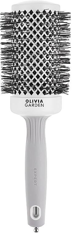 Szczotka termiczna 55 mm - Olivia Garden Expert Blowout Shine White & Grey — Zdjęcie N1