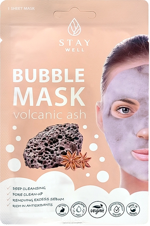 Maseczka do twarzy - Stay Well Deep Cleansing Bubble Volcanic — Zdjęcie N1