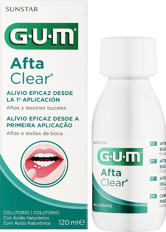 Płukanka do leczenia urazów i owrzodzeń w jamie ustnej - G.U.M. AftaClear Mouthwash — Zdjęcie N2