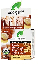Krem do ciała na noc z organicznym olejem arganowym - Dr Organic Bioactive Skincare Organic Moroccan Argan Oil Night Cream — Zdjęcie N2