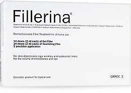 Kup Dermokosmetyczna kuracja wypełniająca, stopień 3 - Fillerina Dermo-Cosmetic Filler Treatment Grade 3 (gel/30ml + cr/30ml + applicator/2szt)