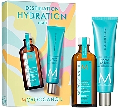 Zestaw - MoroccanOil Destination Hydration Light Hair & Body Set (h/oil/100ml + h/cr/100ml) — Zdjęcie N1