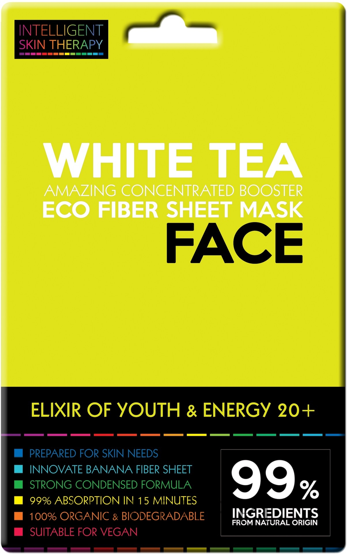 Maska z wyciągiem z białej herbaty - Beauty Face Intelligent Skin Therapy Mask — Zdjęcie 25 g