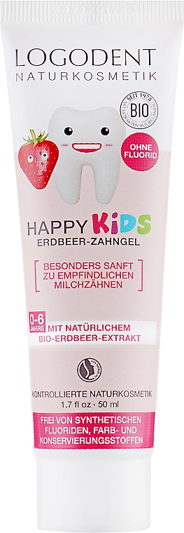 Żel do zębów dla dzieci Truskawka - Logona Happy Kids Strawberry Toothgel — Zdjęcie N2