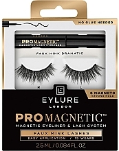 Kup Zestaw - Eylure Pro Magnetic Kit Faux Mink Dramatic (false/eyelashes + eyeliner/2.5ml)