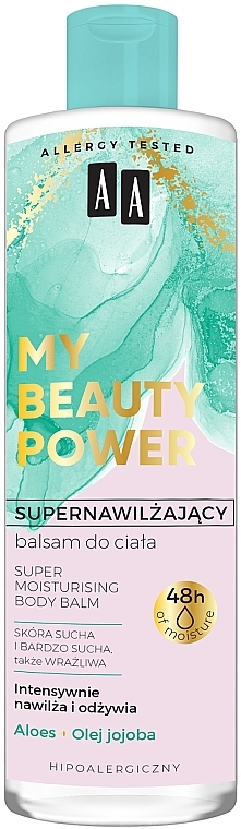 Supernawilżający balsam do suchej skóry z aloesem i olejkiem jojoba - AA My Beauty Power Super Moisturizing Body Balm — Zdjęcie N1
