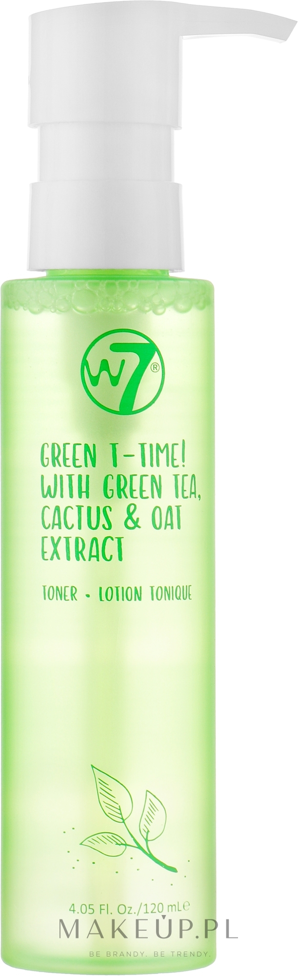Tonik do twarzy - W7 Green T-Time With Green Tea Cactus & Oat Extract Toner — Zdjęcie 120 ml