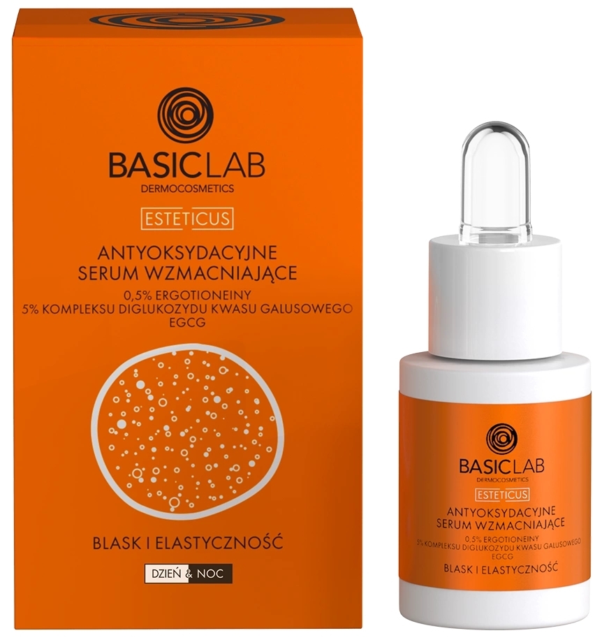 Antyoksydacyjne serum ujędrniające Blask i elastyczność - BasicLab Dermocosmetics Esteticus — Zdjęcie 15 ml