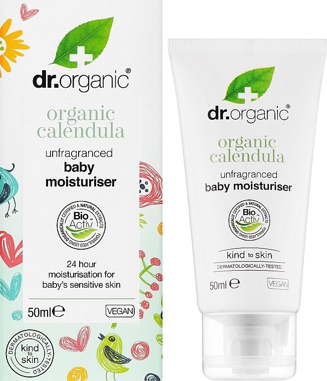 Nawilżający krem dla dzieci z organicznym nagietkiem - Dr Organic Organic Calendula Baby Moisturiser — Zdjęcie N2
