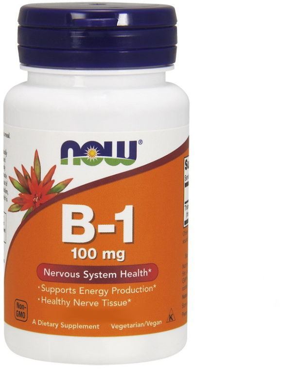 Witamina B1 na zdrowe nerwy - Now Foods Vitamin B1 Tiamin — Zdjęcie N1