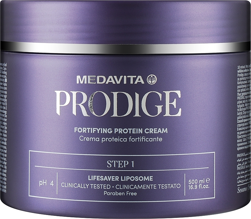 Wzmacniający krem ​​do włosów - Medavita Prodige Fortifying Protein Cream Step 1 — Zdjęcie N1