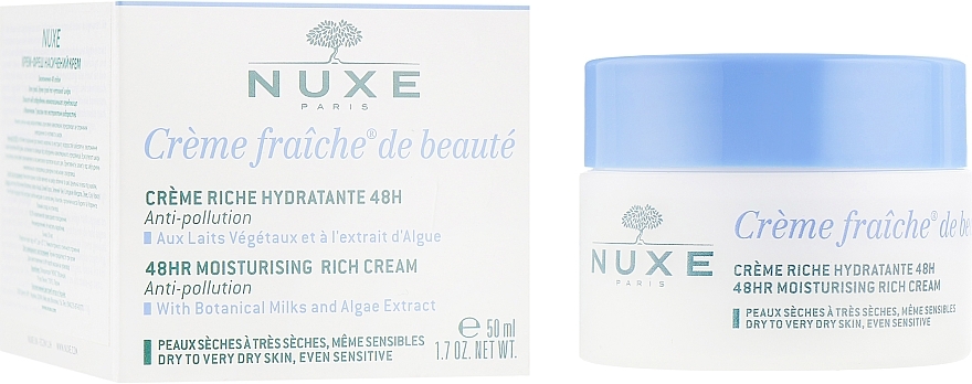 Bogaty krem nawilżająco-kojący do twarzy - Nuxe Crème Fraîche de Beauté Enrichie Soothing And Moisturizing Rich Cream — Zdjęcie N4