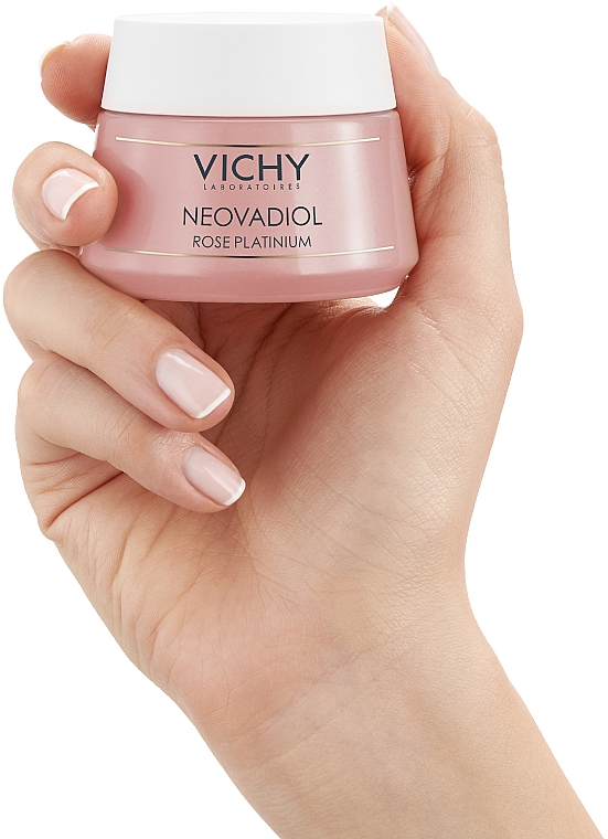 Różany krem przeciwzmarszczkowy do twarzy wzmacniająco-rewitalizujący - Vichy Neovadiol Rose Platinum Cream — Zdjęcie N10