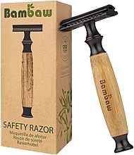 Kup Maszynka do golenia wielokrotnego użytku z bambusową rączką i wymiennym ostrzem - Bambaw Bamboo Safety Razor Classic Dark