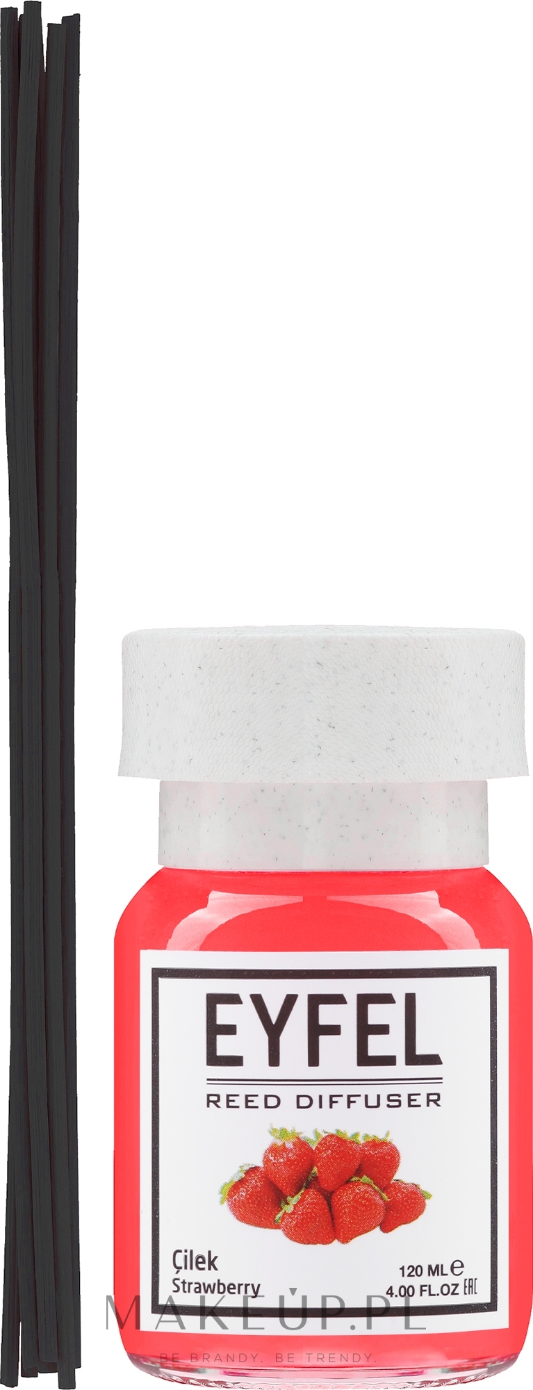 Dyfuzor zapachowy Truskawka - Eyfel Perfume Reed Diffuser Strawberry — Zdjęcie 120 ml