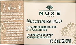 Rozświetlający balsam pod oczy - Nuxe Nuxuriance GOLD Radiance Eye Balm — Zdjęcie N2