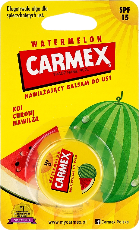 Nawilżający balsam do ust w słoiczku - Carmex Watermelon Lip Balm  — Zdjęcie N4